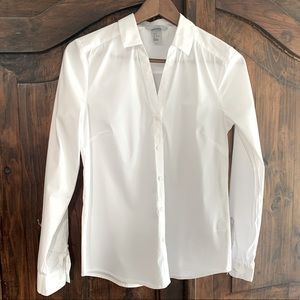 Classic Crisp White Cotton Blouse